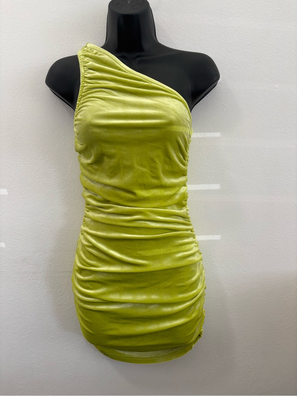 Nasty Gal One Shoulder Green Dress Vibrant Elegant Chic
